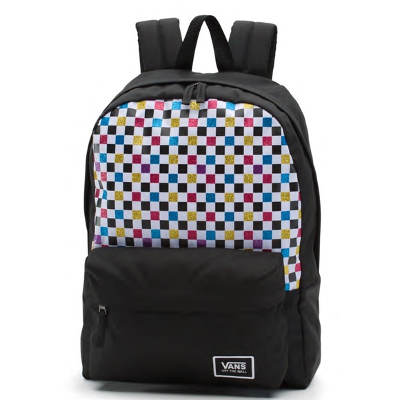 🎒SCHOOL SALE🎒VANS Glitter Check Backpack Multicolor AUTHENTIC VN0A48HGUX9 - Picture 2 of 8